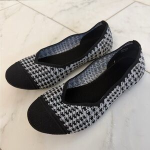 Unbranded Rothy’s style Houndstooth Knit Slip On Ballet Flat Women’s Size 8